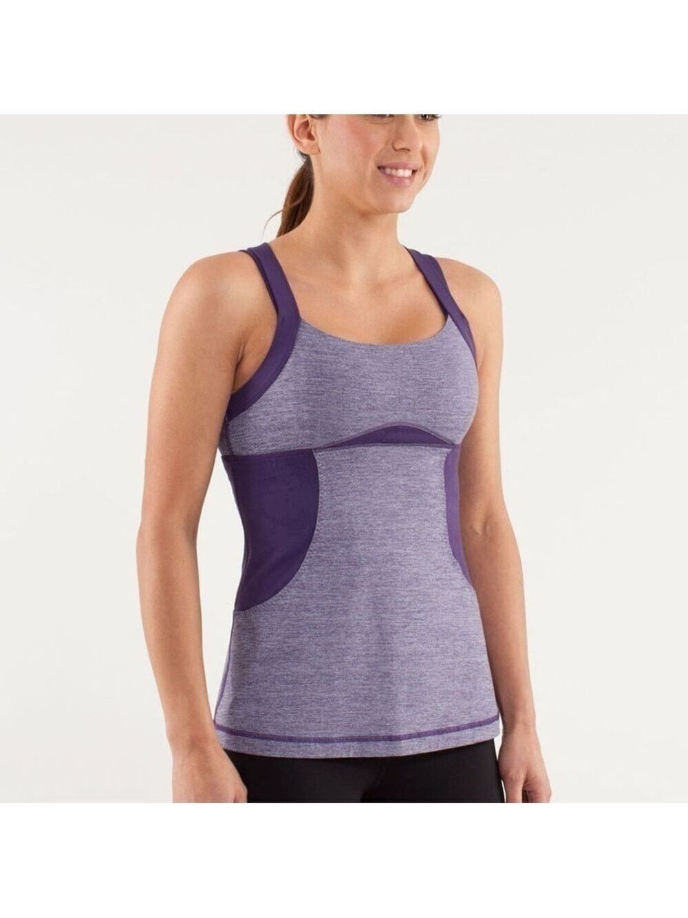 Lululemon Chaturanga Tank in Heathered Concord Grape Size 4